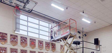 Commercial painting project in a large facility