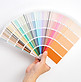 Color swatches for an interior painting project