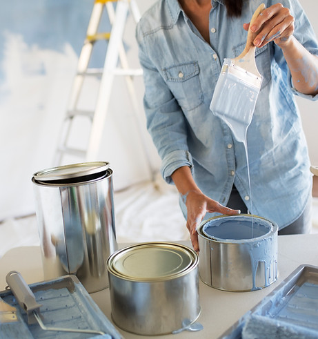 Preparing and painting an interior wall