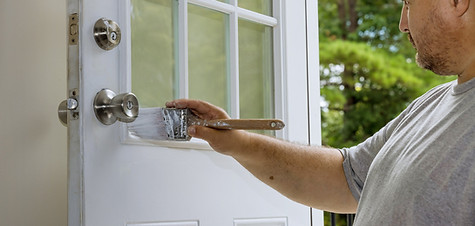Painting a residential exterior door